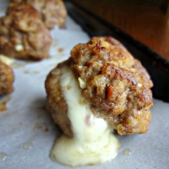 Mozzarella Stuffed Meatballs