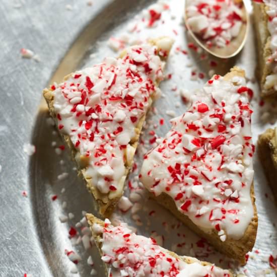 Peppermint White Choc Blondies
