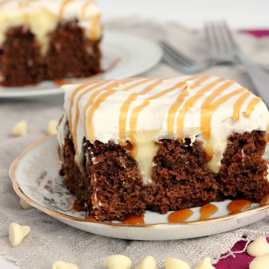 White Chocolate Gingerbread Poke