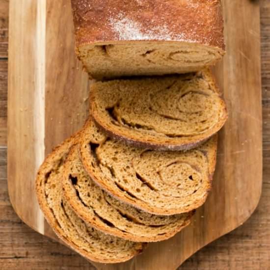 Gingerbread Cinnamon Swirl Bread