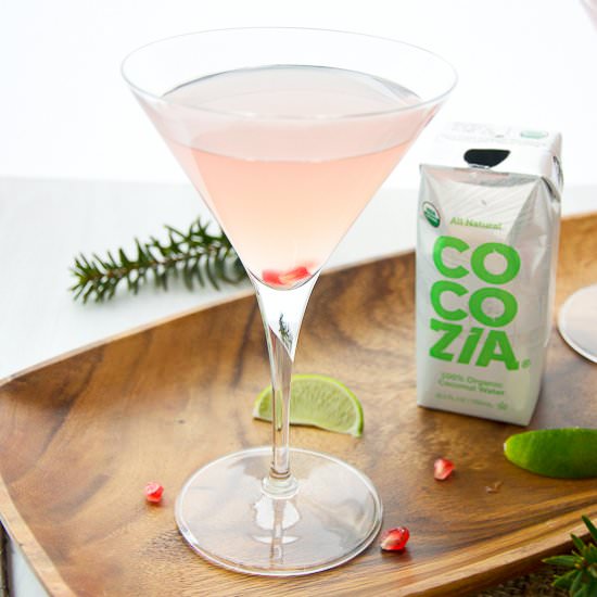 Coconut pomegranate martini