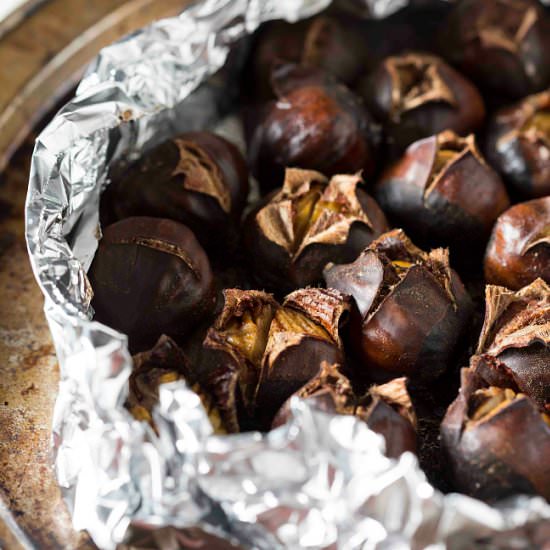 spiced butter roasted chestnuts