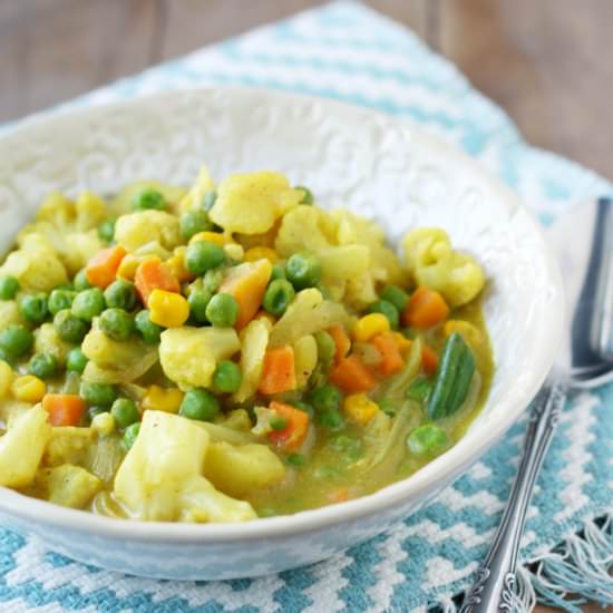 Potato and Vegetable Coconut Curry