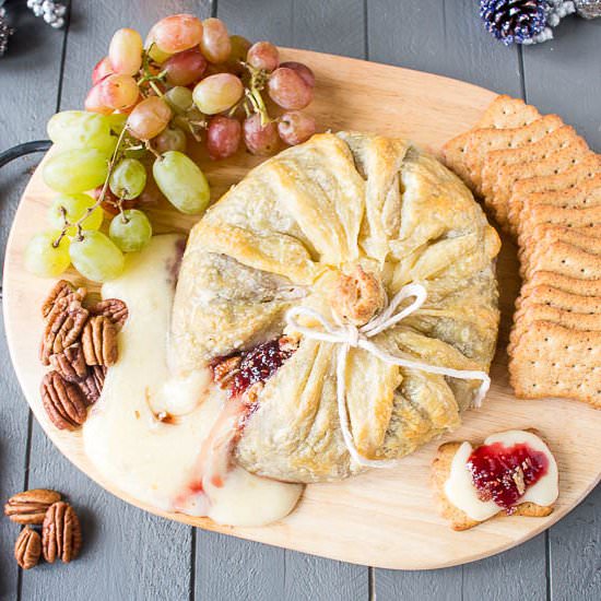 Raspberry & Pecan Brie en Croute