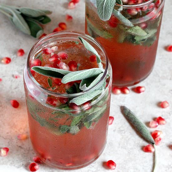 Pomegranate Ginger-Sage Smash