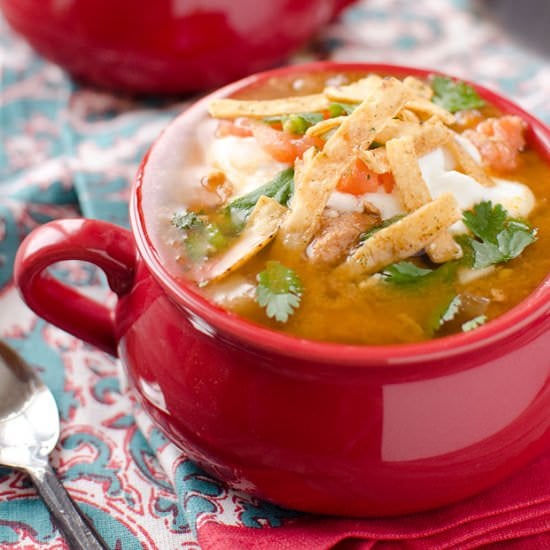 Crock Pot Chicken Tortilla Soup