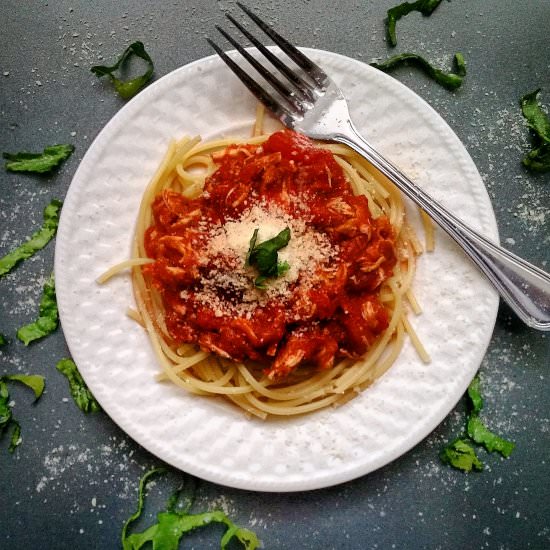 Slow Cooker Chicken Spaghetti