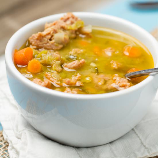Crockpot Sausage Split Pea Soup