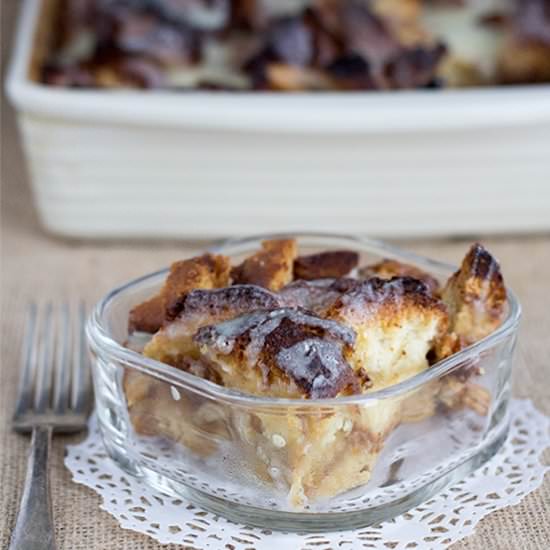 Eggnog Donut Bread Pudding