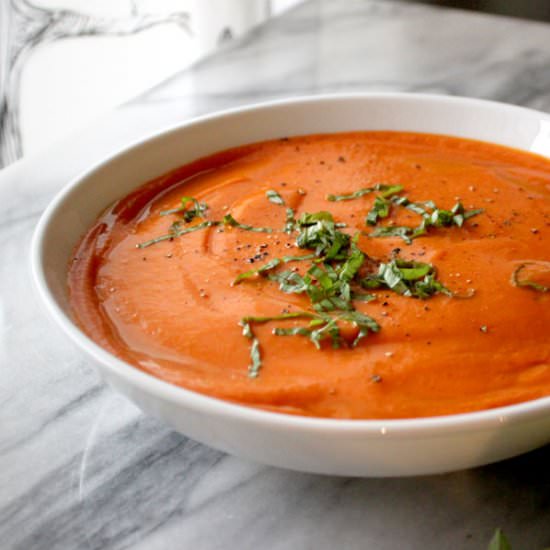 Roasted Red Pepper and Tomato Soup