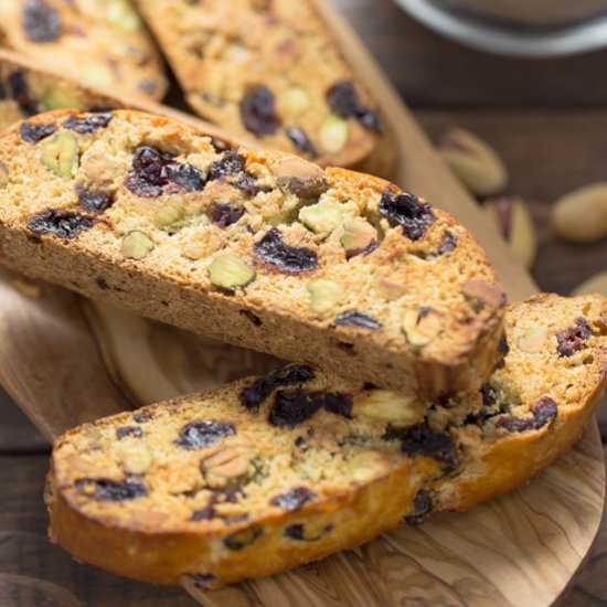 Cherry and Cranberry Biscotti