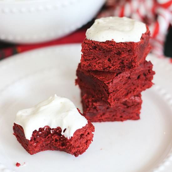Brown Butter Red Velvet Brownies