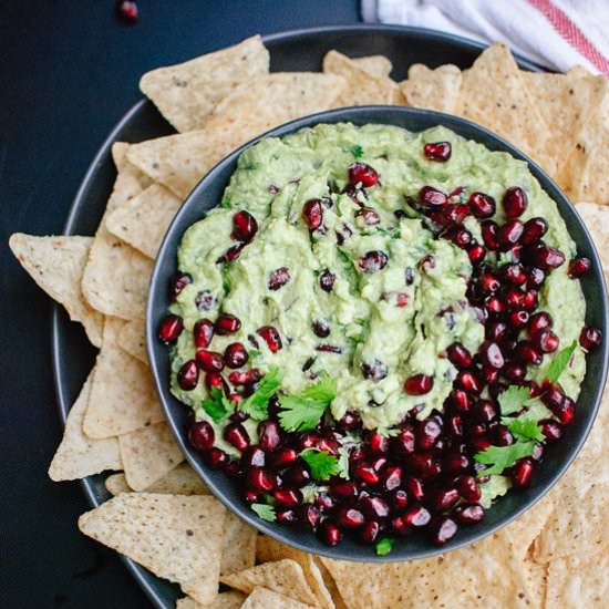 Festive Pomegranate Guacamole