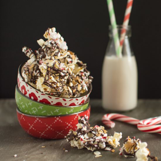 Peppermint Bark Popcorn