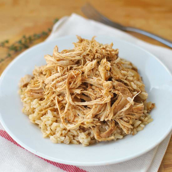 Slow Cooker Salsa Chicken and Ric