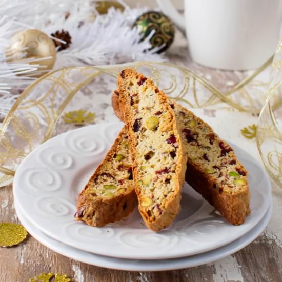 Pistachio and Cranberry Biscotti