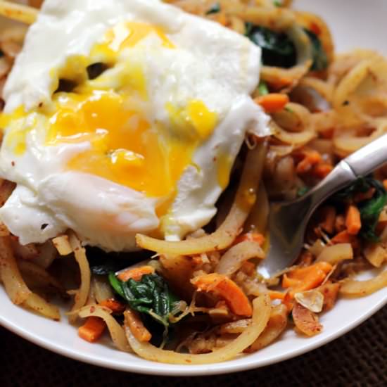 Sumac-spiced spaghetti squash hash