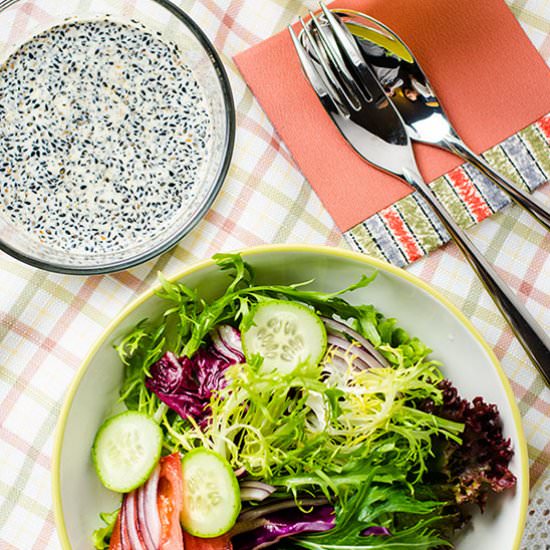 Black Sesame Salad Dressing
