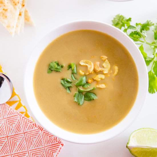Red Lentil Cashew Soup