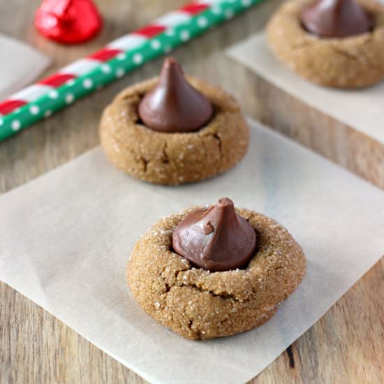 Gingerbread Kiss Cookies