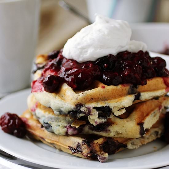 Triple Berry Waffles
