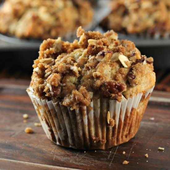 Banana Pecan Crunch Muffins