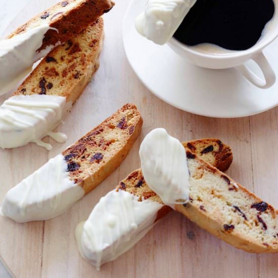 White Chocolate Cranberry Biscotti