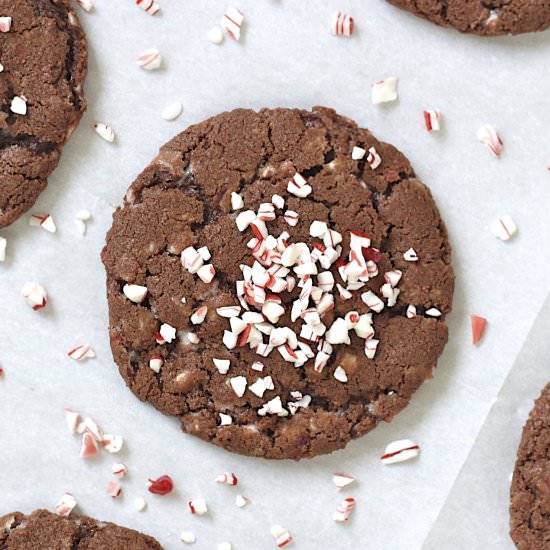 Chocolate Peppermint Crunch Cookies
