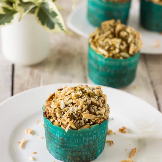 Eggless Date Walnut Green Tea Cakes
