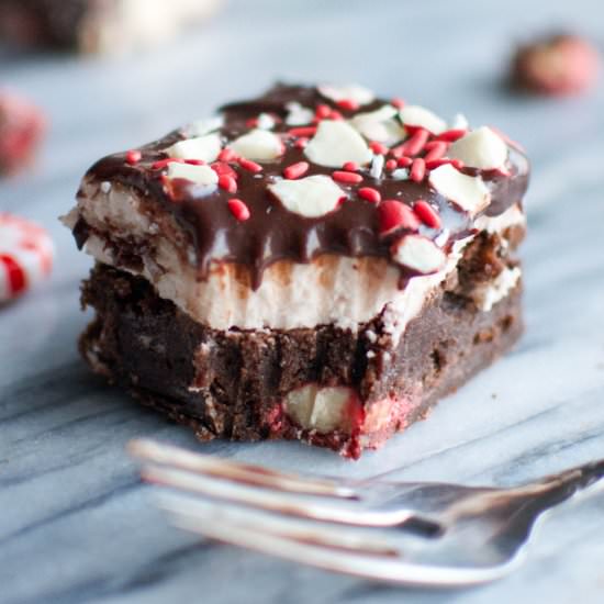 Triple Layer Peppermint Brownies