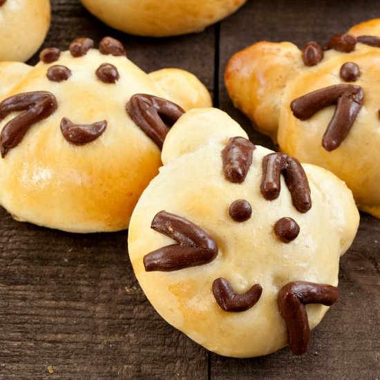 Kitty Cat Bread Buns