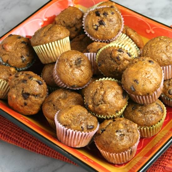 Pumpkin Banana Mini Muffins