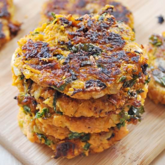 Sweet Potato and Kale Latkes