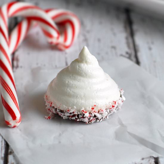 Peppermint Snowcap Meringues