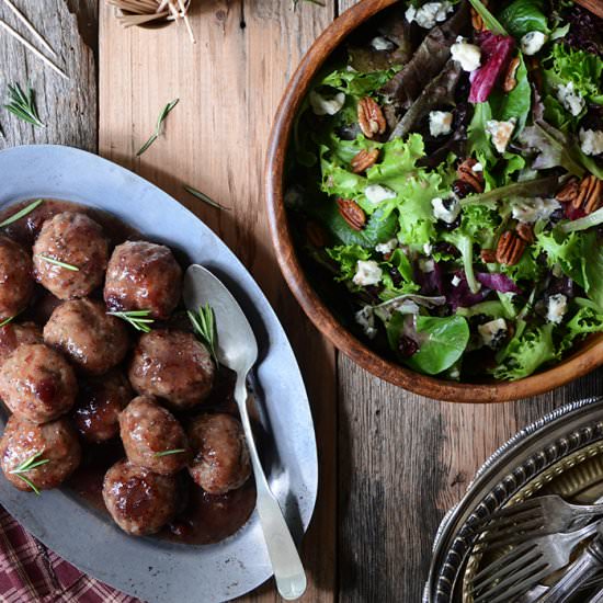 Roquefort-Stuffed Turkey Meatballs