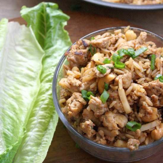 Cashew Chicken Lettuce Wraps