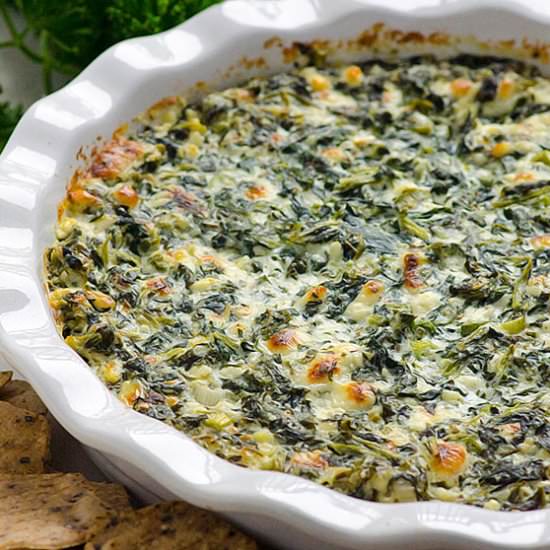 Clean Eating Baked Spinach Feta Dip