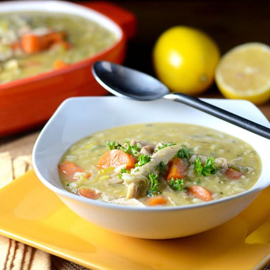 Lemon Turkey Rice Soup