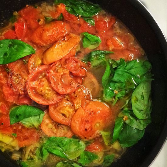 Roasted Tomato Basil Soup