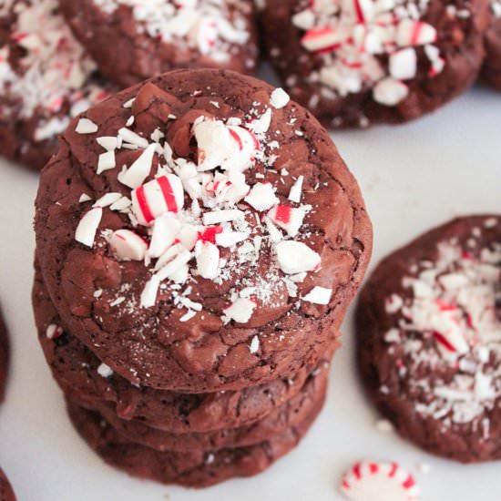 Peppermint White Chocolate Brookies