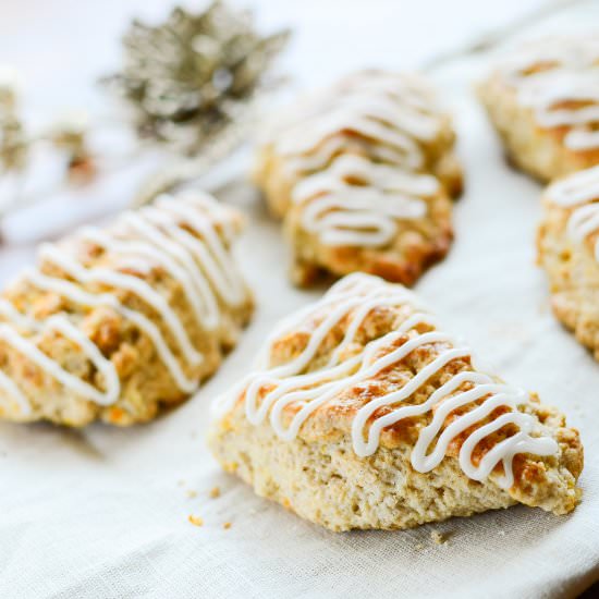 Eggnog Scones with Orange Zest