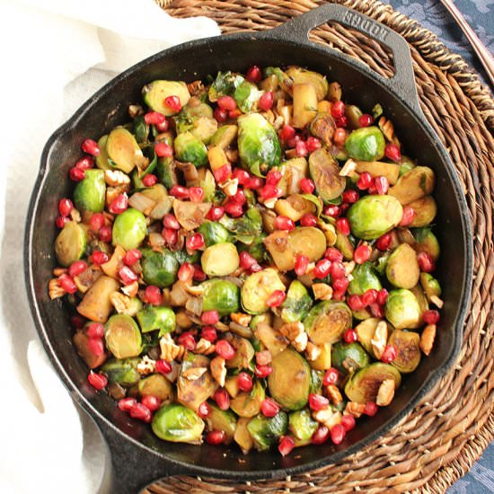 Skillet Brussels Sprouts with Apple