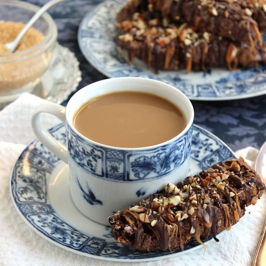 Chocolate Turtle Biscotti