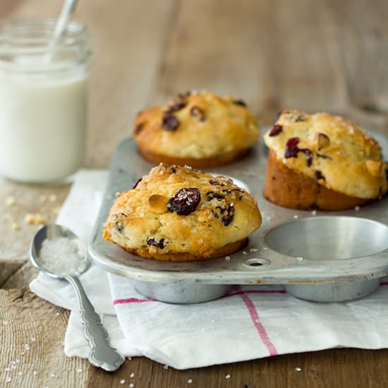 Cranberry White Chocolate Muffins