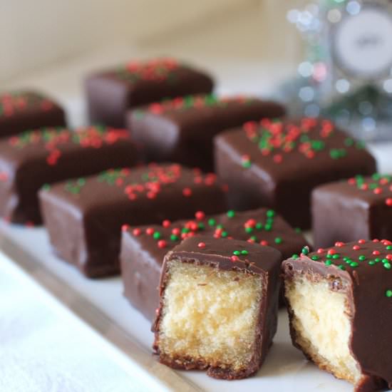 Rum Soaked Cake Bites