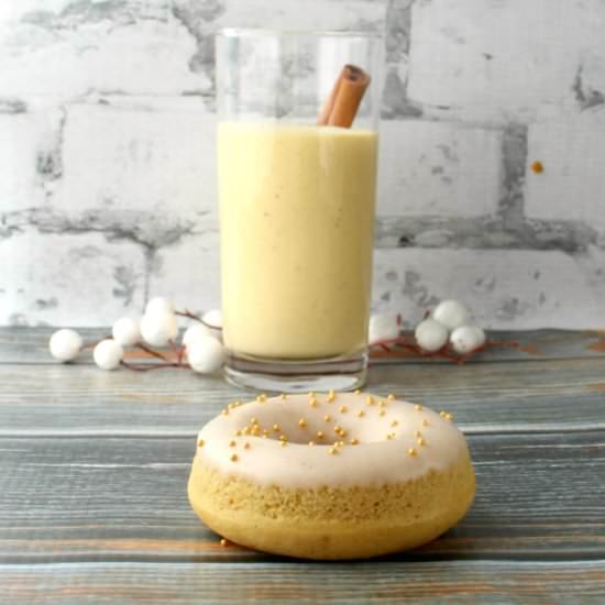 Baked Eggnog Doughnuts