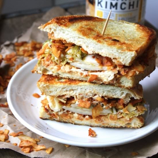 Kimchi & Coconut Bacon Grilled Chz