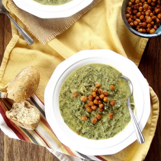 Vegan Creamy Kale Soup