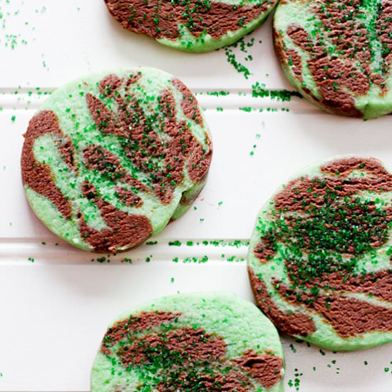 Mint-Chocolate Marble Cookies