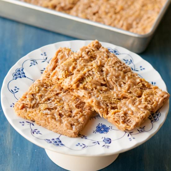 Peanut Butter Cereal Bars